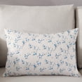 thumbnail image 3 of Blue Flower Throw Pillow Cover,Spring Summer Botanical Vintage Printed Rectangle Decorative Pillow Case Protector Soft Cushion Cover Lumbar Pillowcase for Couch Sofa Bedroom Car Chair Decor 12x20 In, 3 of 8