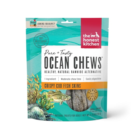 The Honest Kitchen Human Grade Ocean Chews™ Crispy Cod Fish Skins Dog Treats, 2.75 oz (Beams™)