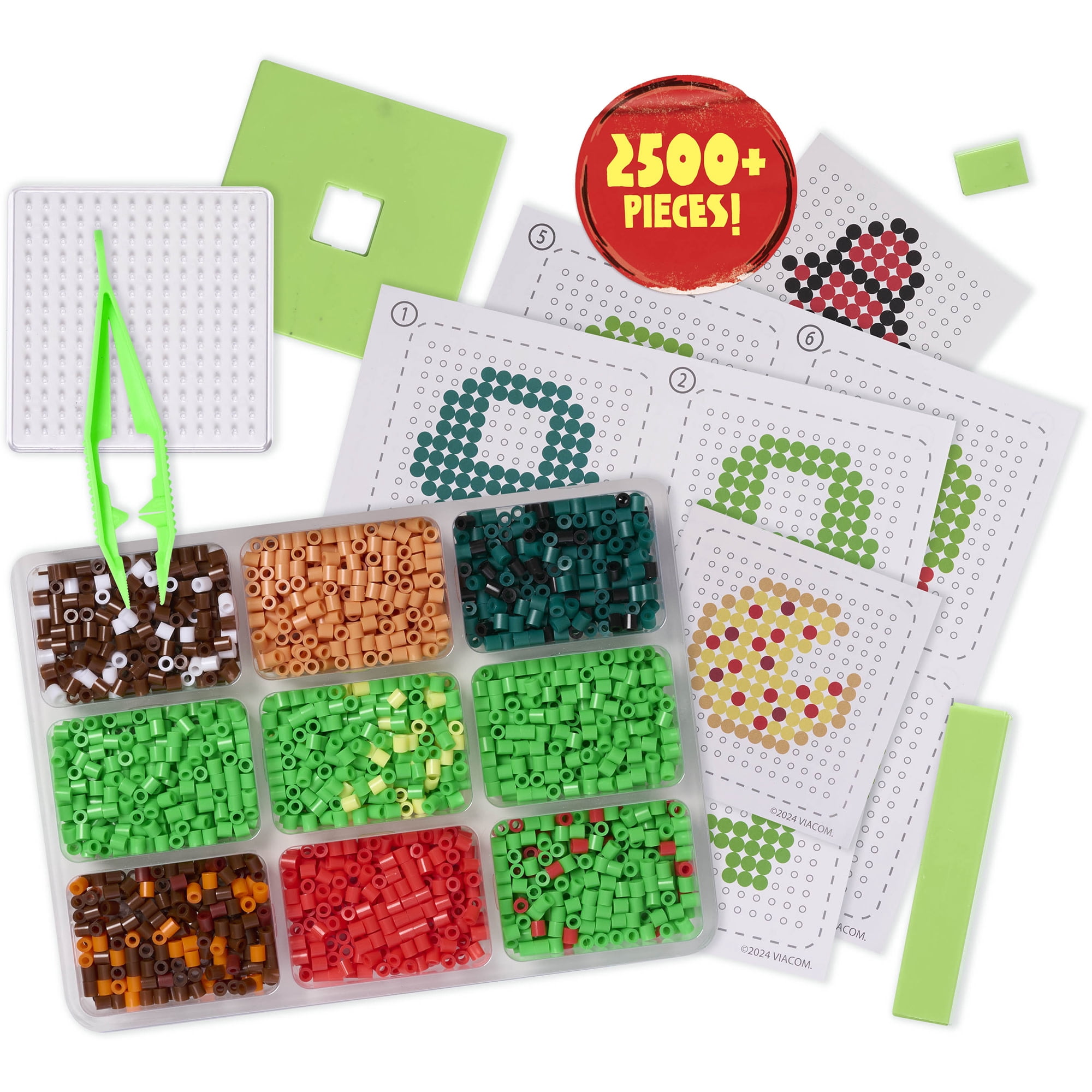 Tara Toy: 3D Pixel Creations - TMNT - 2500 Beads Kit, DIY Your Own 3D Character Figure, Design-Fuse-Display, Building Art & Craft Set, Licensed