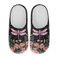 thumbnail image 2 of POLERO Pink Dragonfly Flower Print Slippers for Women Japanese Style House Slippers Indoor Lightweight Closed Toe Bedroom Shoes with Soft Sole for Home Use, Size 10.5-11.5, 2 of 7