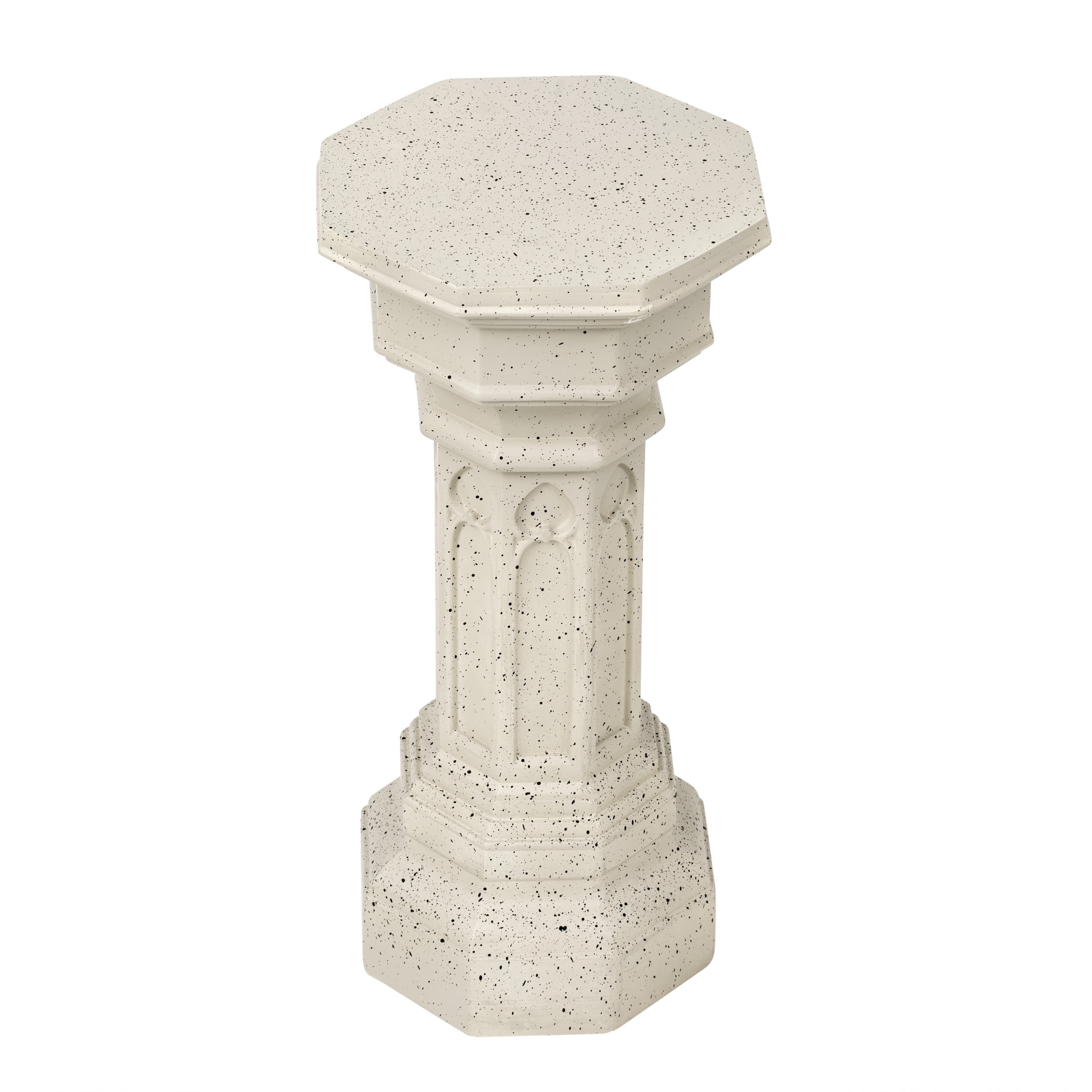Christopher Knight Home 22.64"H Floral Pedestal Plant Stand, MGO Decorative Column Side Table, Sand