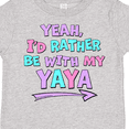 thumbnail image 4 of Inktastic Yeah I'd Rather Be with My Yaya in Pink Blue and Purple Boys or Girls Toddler T-Shirt, 4 of 5