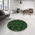 thumbnail image 4 of Ahgly Tapis Rond Lavable en Machine Intérieur Transitionnel Noir Nuit, 7 Pieds Rond, 4 of 7