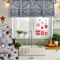 thumbnail image 5 of 2 Pack Farmhouse Wood Grain Valances for Windows Bedroom Living Room Window Treatments, Vintage Country Barn Gate Textured Rod Pocket Valance Drapes Short Kitchen Curtains Over Sink 54"x18", 5 of 8