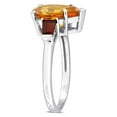 thumbnail image 6 of Gem & Harmony 3.50 Carat (Ctw) Citrine and Garnet Ring in 10K White Gold for Women, 6 of 7