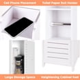 thumbnail image 4 of Armario para Papel higiénico, Armario pequeño para baño con Puertas y estantes, Delgado para baño Espacios pequeños Esquina Suelo, 4 of 8