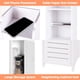 thumbnail image 4 of Armario para Papel higiénico, Armario pequeño para baño con Puertas y estantes, Delgado para baño Espacios pequeños Esquina Suelo, 4 of 8