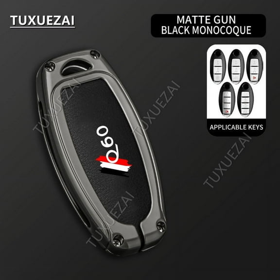 For Infiniti Q60 Protect Bag Cover A 3/4 buttons Zinc Alloy Leather Key Case FX50 M56 QX50 QX60 QX80 Car key case