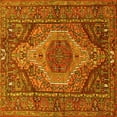 thumbnail image 1 of Ahgly Company Machine Washable Indoor Square Persian Yellow Traditional Area Rugs, 4' Square, 1 of 4