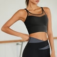 thumbnail image 2 of idosla Womens Crop Tank Tops with Built in Bras Breathable Wrap Ruched Athletic Workout Yoga Sleeveless Tops (Black, M), 2 of 6