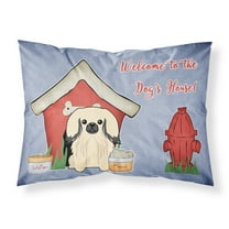 Dog House Collection Pekingese Cream Fabric Standard Pillowcase