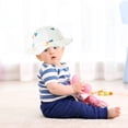 thumbnail image 5 of Baby Summer Bucket Hat Sun Protection Infant Wide Brim Fisherman Hat with Chin Strap, 5 of 5