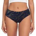 thumbnail image 1 of Balery Copper-Gold Gloss Outline Flower Ropa Interior de Algodón para Mujer con Dibujo – Braguitas Cómodas y Elásticas, Estilo Clásico-3X-Large, 1 of 6