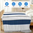 thumbnail image 4 of Navy Blue Striped Cooling Blanket,Lightweight Breathable Summer Throw Blanket with Double Sided Cold Effect,Geometric Grey White Vertical Stripes Picnic Blankets Bed Sheet for Hot Sleepers 30"x40", 4 of 8