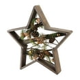 thumbnail image 3 of Northlight Wood Framed Star with Mixed Branches and Bells Table or Wall Decoration - 15.25", 3 of 4