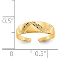 thumbnail image 2 of 14K Yellow Gold Fancy Toe Ring, 2 of 2