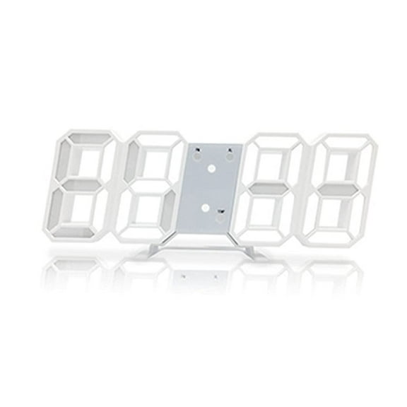 3D LED Digital Wall Clock with 12/24 Hour Display Brightness to Adjust Thermometer Control Living Room Use