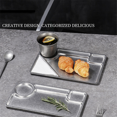 thumbnail image 3 of Plateau Vintage en Acier Inoxydable pour Boissons, Thé, Dessert, 4 Compartiments, 3 of 5