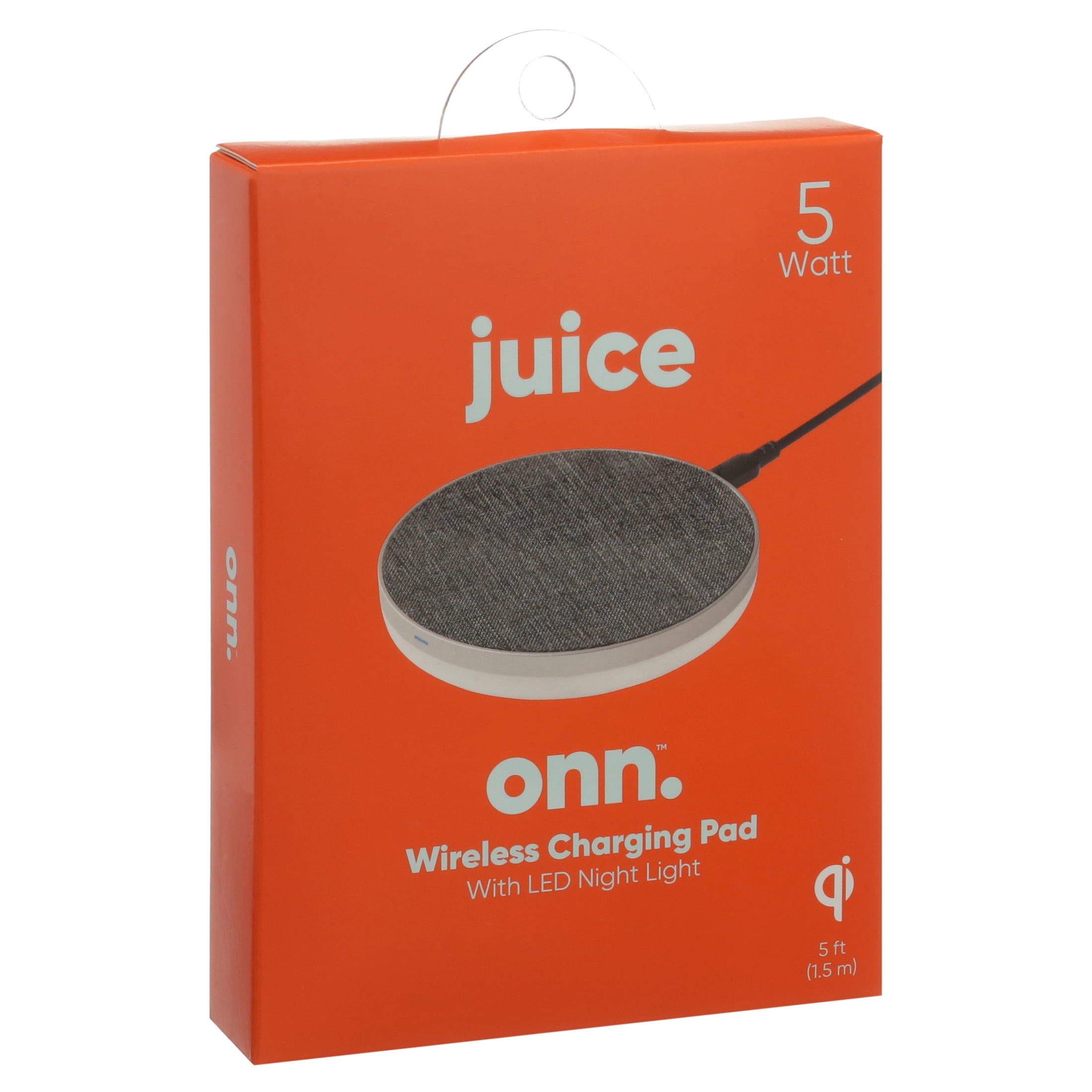 onn. Wireless Charging Pad with LED Night Light