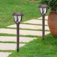 thumbnail image 3 of Paquete de 10 luces LED solares para jardín con control de luz inteligente y brillo cálido para patios y espacios al aire libre, 3 of 8
