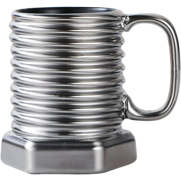 ERK 1Pcs Screw Coffee Mug Novelty Screw Shape Coffee Cup | 3D Modern Industrial Style Ceramic Water Mug | Spiral Hexagonal Beverage Drinkware For Water Milk Wine Juice Beer