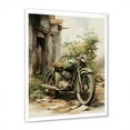 thumbnail image 5 of Designart "Greenish Hue Retro Motorcycle" Bicycle Picture Framed Wall Art Living Room, 5 of 5