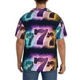 thumbnail image 5 of KLL 777 Print Men's Shirt Short Sleeve Button Down Summer Cuba Beach Shirts- Large, 5 of 7