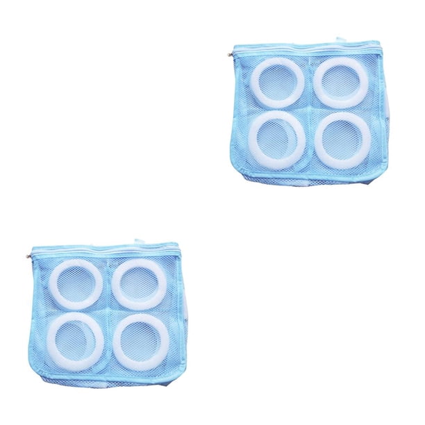 Cateissary 1 unidad de bolsa de de zapatos, organizador de ropa de secado, malla a prueba de herrumbre, bolsa protectora para zapatos, Azul 2piezas