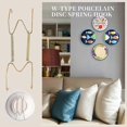 thumbnail image 2 of 16 Pieces 6 Inch Invisible Plate Hangers Wall Plate Hangers Brass Wire Plate Holders with 18 Pieces Wall Hooks for 5 to 7 Inch Decorative Plates Antiq, 2 of 5