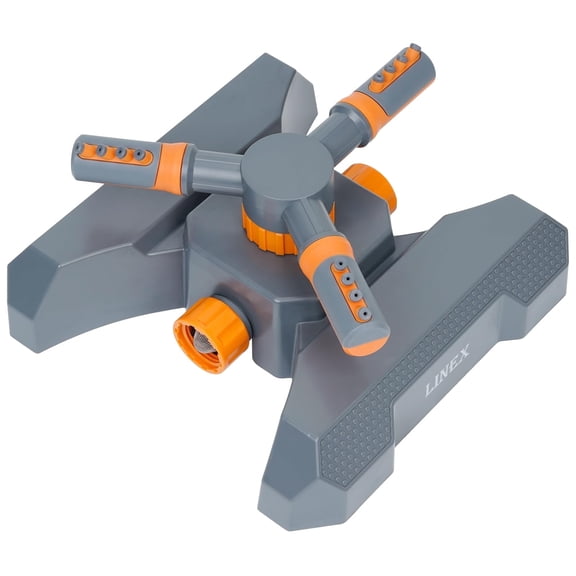 LINEX Sprinklers for Yard, 360 Degree Rotating Garden and Lawn Sprinkler for Large Area Coverage, Adjustable Spray for Outdoor