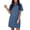 Dark Blue, variant on EMMIOL Women's Button Down Denim Dress Short Sleeve Babydoll Mini Jean Shirt Dress Summer Casual Trendy Outfit