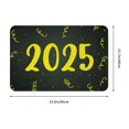 thumbnail image 2 of Alfombra de franela para baño con texto "Feliz año nuevo 2025", para entrada interior y exterior, porche delantero de casa, 2 of 7