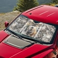 thumbnail image 5 of Xixirimido Deer US Flag Camouflage Print Car Windshield Sun Shade Universal Fit for SUV Truck Sedan Auto Front Window Sunshade Sun Visor Block UV Rays Keep Cool Car Accessories, 5 of 8