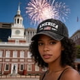 thumbnail image 5 of US 250th Anniversary Hat, Knitted Baseball Cap for Men & Women, Classic America Flag Pattern, 5 of 5
