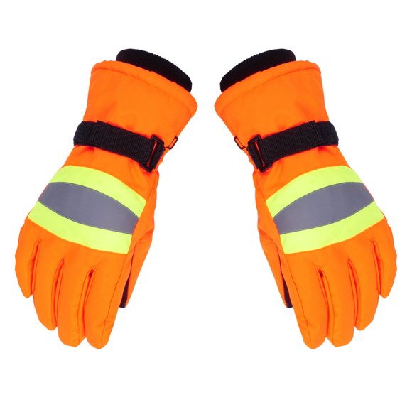 Yeacher Men Women Reflective Work Gloves Winter Warm Gloves Windproof Waterproof Gloves -slip Safety Sanitation Gloves for Outdoor Gardening Construction Motorcycle Hiking
