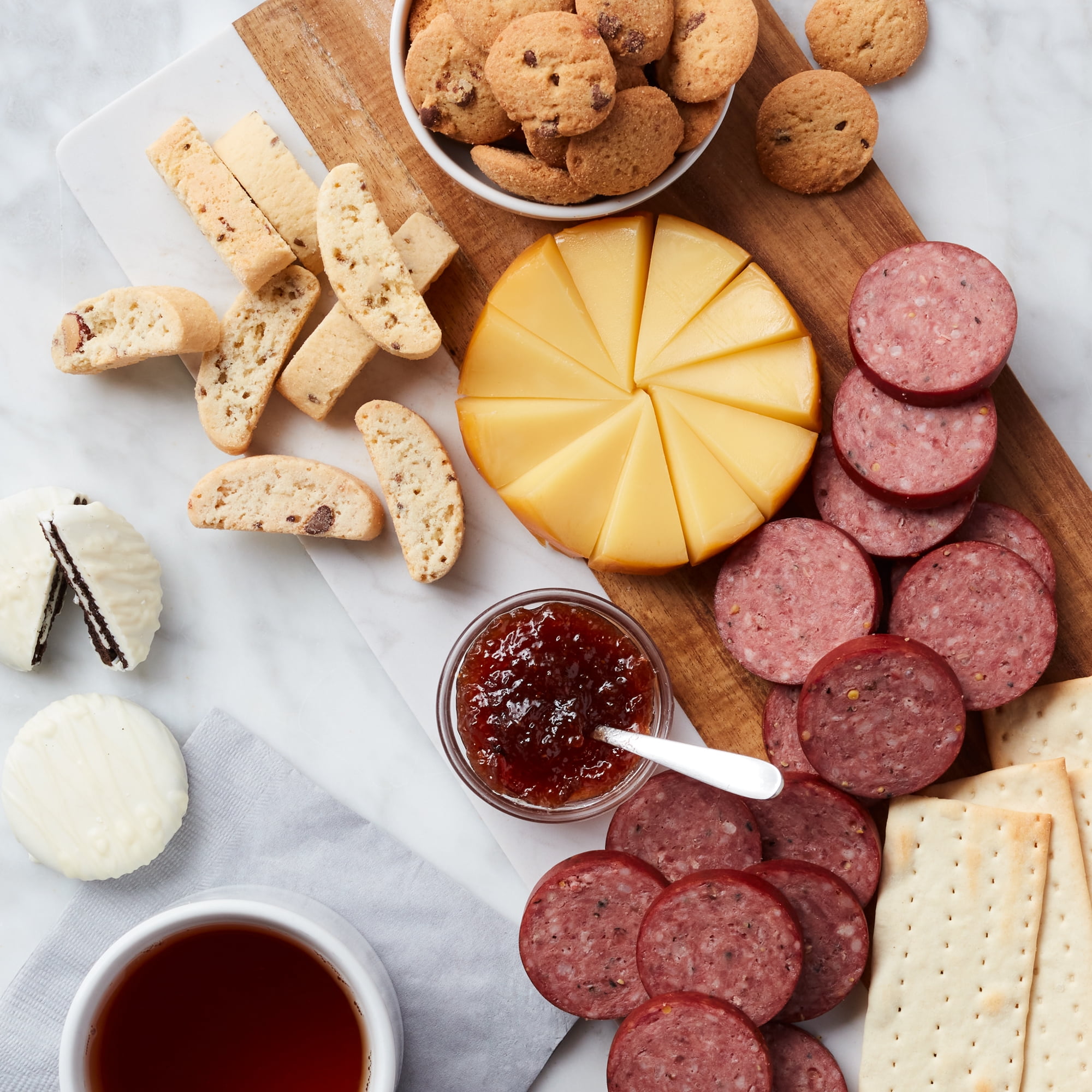 Hickory Farms Love & Comfort Gift Basket​, 11 pieces | All Natural Beef Summer Sausage