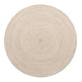 thumbnail image 3 of Unique Loom Braided Jute Collection Area Rug - Dhaka (8' Round White), 3 of 7