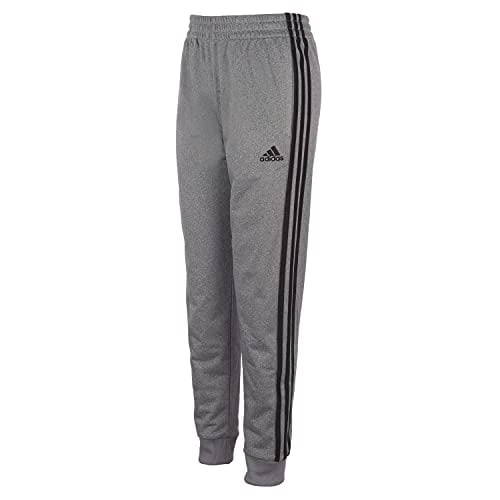 adidas Boys Toddler Iconic Tricot Jogger Pants, Charcoal Grey Heather, 3T