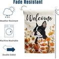thumbnail image 5 of Floral Boston Terrier Garden Flag Fall Yard Flag Wildflower Dog Garden Flags Orange Autumn Lawn Flags Welcome Thanksgiving Outdoor Flags for Outside 12x18 Double Sided Small, 5 of 7