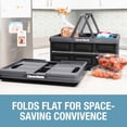 thumbnail image 4 of CleverMade Space-Saving Collapsible Shopping Basket 32L Foldable, Stone 1 Pack, 4 of 7