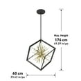 thumbnail image 3 of Artika Nebula Modern Pendant Light Fixture, Black and Gold, 3 of 7