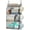 Black, variant on Hanging Closet Organizer Storage - 3 Tier Metal Stackable Hanging Closet Shelves with Dividers and S Hooks, Foldable Clothes Shelves for Clothes, Pants, Shoes, Coat, Hats Clutches Accessories