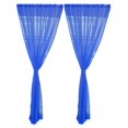 thumbnail image 3 of fastboy 2 Panel Kitchen Curtain Sheer Door Window Voile Drape Deep Blue - 200x200cm, 3 of 9