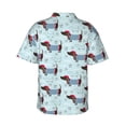 thumbnail image 3 of Fotbe Dachshund Dog Puppy Hawaiian Shirt for Men Unisex Summer Beach Casual Short Sleeve Cotton Linen Button Down Shirts-XX-Large, 3 of 9
