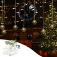 thumbnail image 1 of Christmas String Lights Outdoor,Christmas Decorations Lights,Christmas Snowflake Curtain Light Home Party Decoration Lights 16Snowflake 80Mini LED 11.5ft Light String Lights for Holiday Decor, 1 of 7