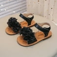 thumbnail image 2 of Gubotare Kids Sandals Girls Girls' Sandals - Strappy Casual Sandals - Open Toe Summer Sandals for Toddler Girls Size 11.5 (Black,Little Kids 11.5), 2 of 9