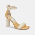 thumbnail image 4 of Dolce Vita Fionna Cream Multi Embossed Leather Ankle Strap Block Heeled Sandals (Cream Multi Embossed Leather, 5), 4 of 6