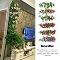 thumbnail image 4 of Billuyoard Planta de flores artificiales, rosas falsas, plantas para el hogar, rosa colgante decorativa, autoensamblaje para balcón, balcón, Type3 NO3, 4 of 6
