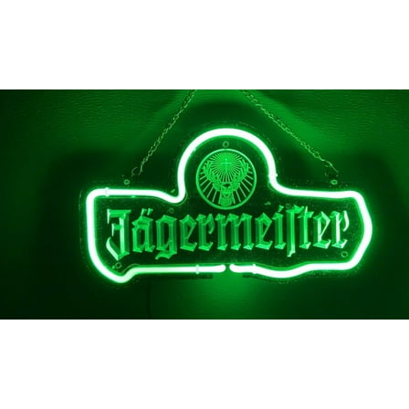 Queen Sense 14" Jagermeister 3D Carved Neon Sign Acrylic Man Cave Handmade Neon Light 114JML3D