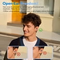 thumbnail image 6 of Open Ear Earbuds, Wireless Earbuds, Bluetooth Headphones with Mic, Adaptive Noise Cancelling Calls, Bluetooth 5.4, 50H Playtime, Light Weight, Clip On Earbuds for Workout/Running (Black), 6 of 7